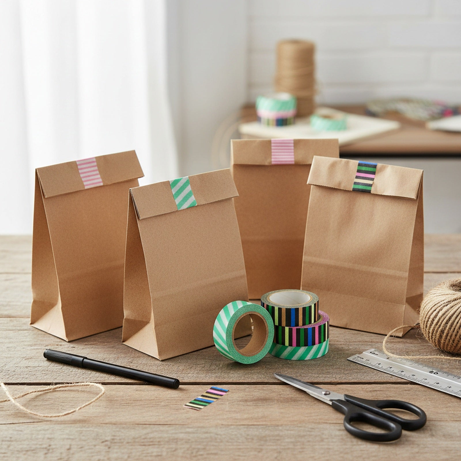 Straight Line Stripes Japanese Washi Masking Tape (Set of 3)