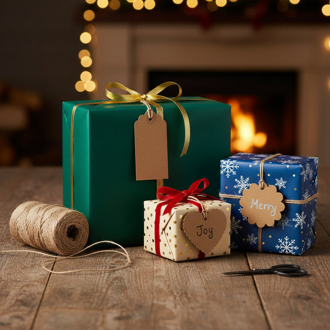 Wrapables 100 Gift Tags/ Kraft Hang Tags with Free Cut String