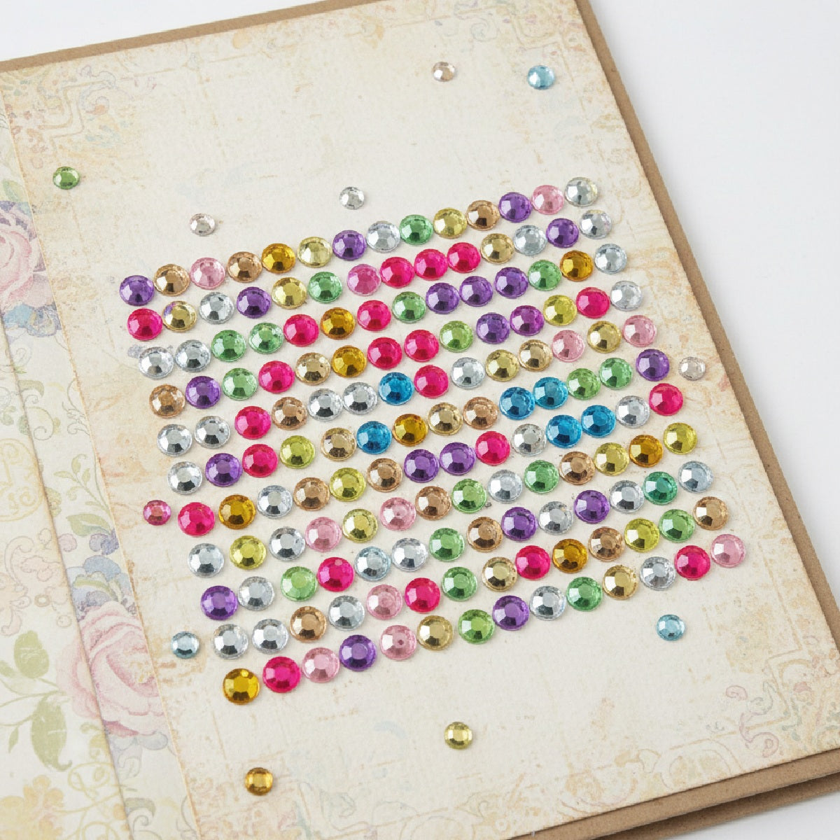 Wrapables 6mm Crystal Diamond Adhesive Rhinestones, 500 pieces, Multi-color