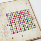 Wrapables 6mm Crystal Diamond Adhesive Rhinestones, 500 pieces, Multi-color