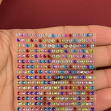 4mm Multi-Color Crystal Diamond Sticker Adhesive Rhinestone, 846pcs