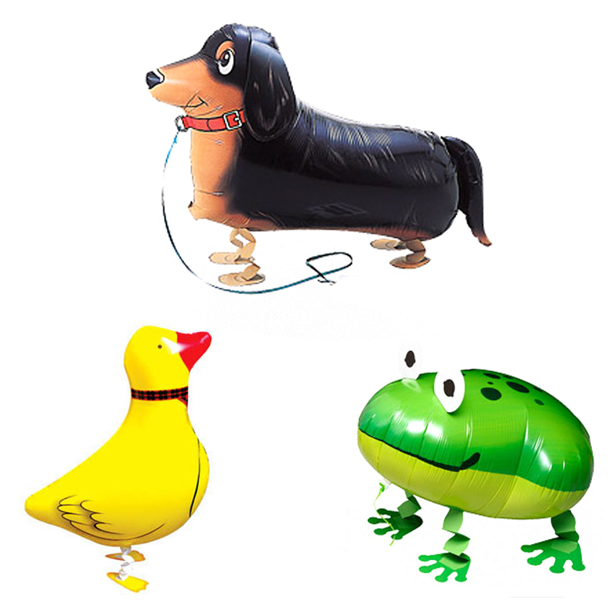 Wrapables Walking Animal Pet Balloons, Set of 3