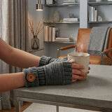 Wrapables Fingerless Gloves with Button Accent