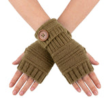 Wrapables Fingerless Gloves with Button Accent
