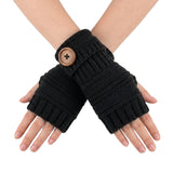 Wrapables Fingerless Gloves with Button Accent