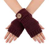 Wrapables Fingerless Gloves with Button Accent