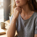 Wrapables Sideways Anchor Pendant Necklace and Bracelet Jewelry Set