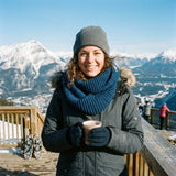 Wrapables Solid Color Warm Winter Knit Infinity Scarf, True Blue