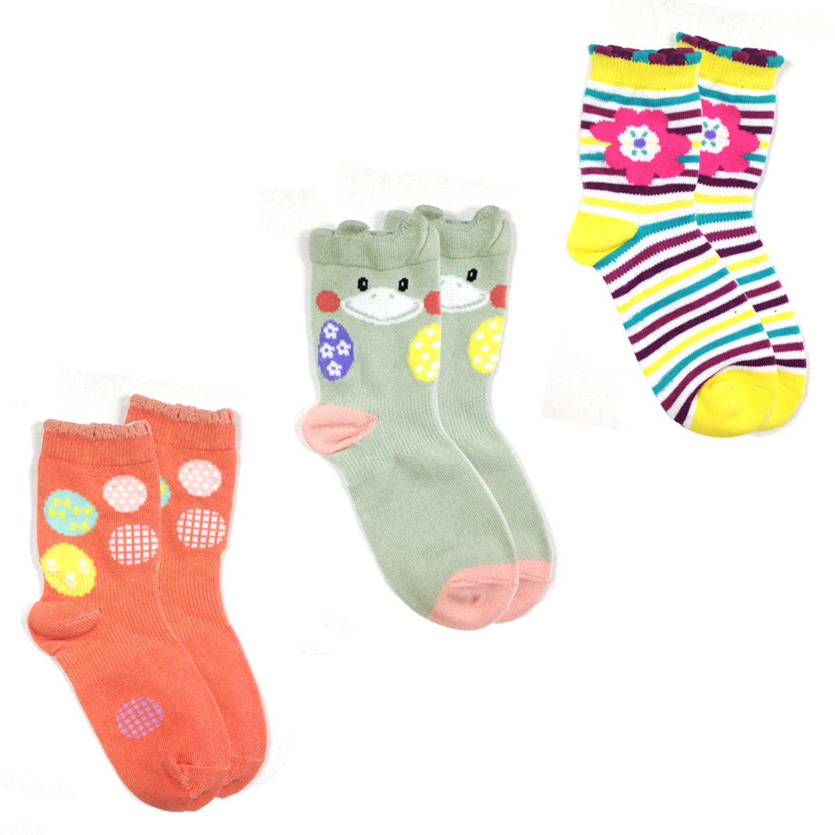 Wrapables Animal Non-Skid Toddler Socks Set of 3