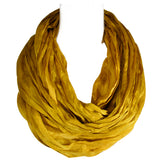 Wrapables Lightweight Silky Soft Infinity Loop Scarf, Gold Yellow