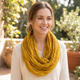 Wrapables Women's Lightweight Silky Soft Infinity Loop Scarf Solid Color