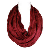 Wrapables Lightweight Silky Soft Infinity Loop Scarf, Burgundy