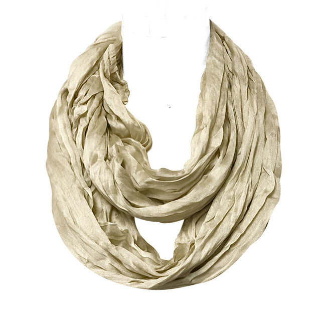 Wrapables Lightweight Silky Soft Infinity Loop Scarf, Cream