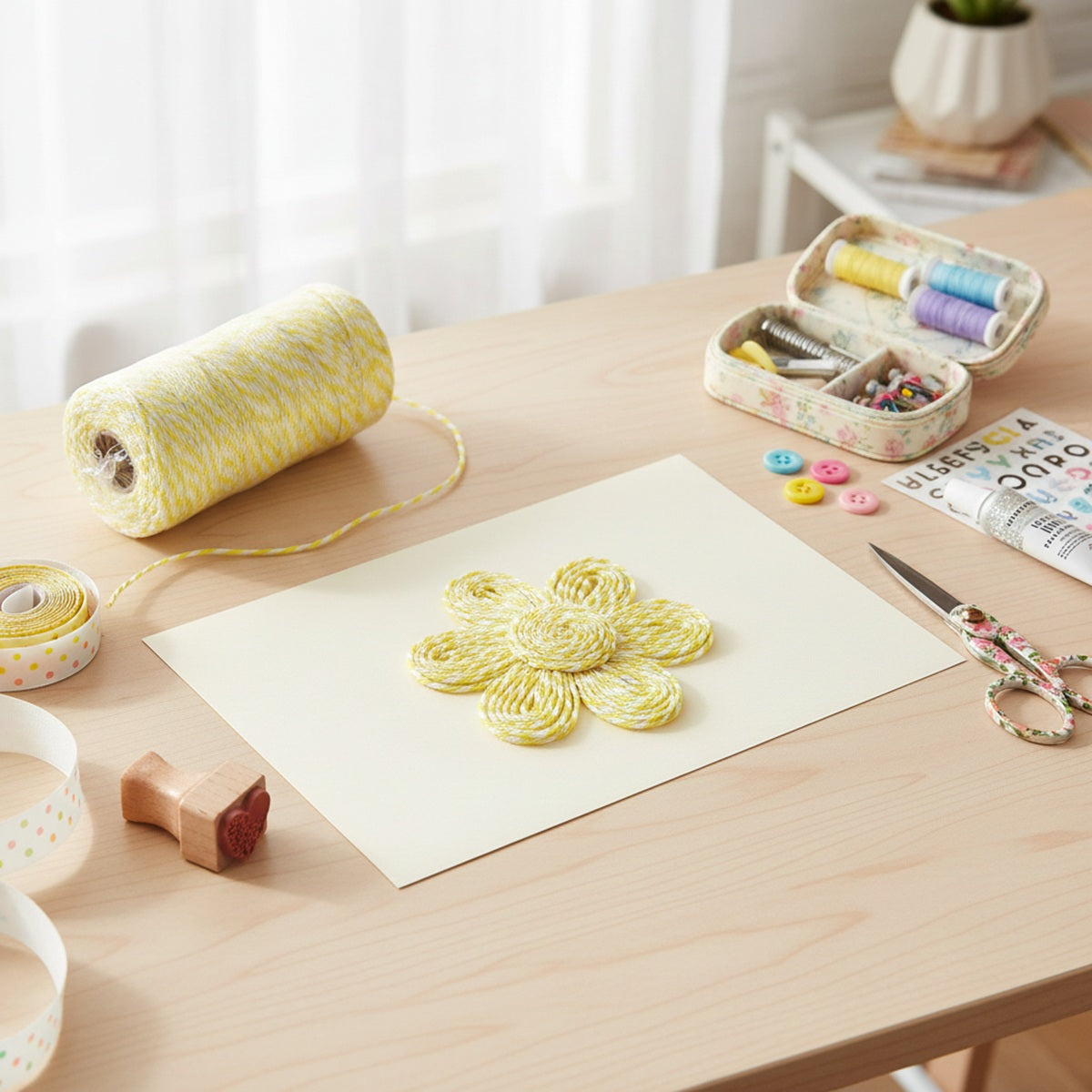 Wrapables Cotton Baker's Twine 12ply 110 Yard, Yellow