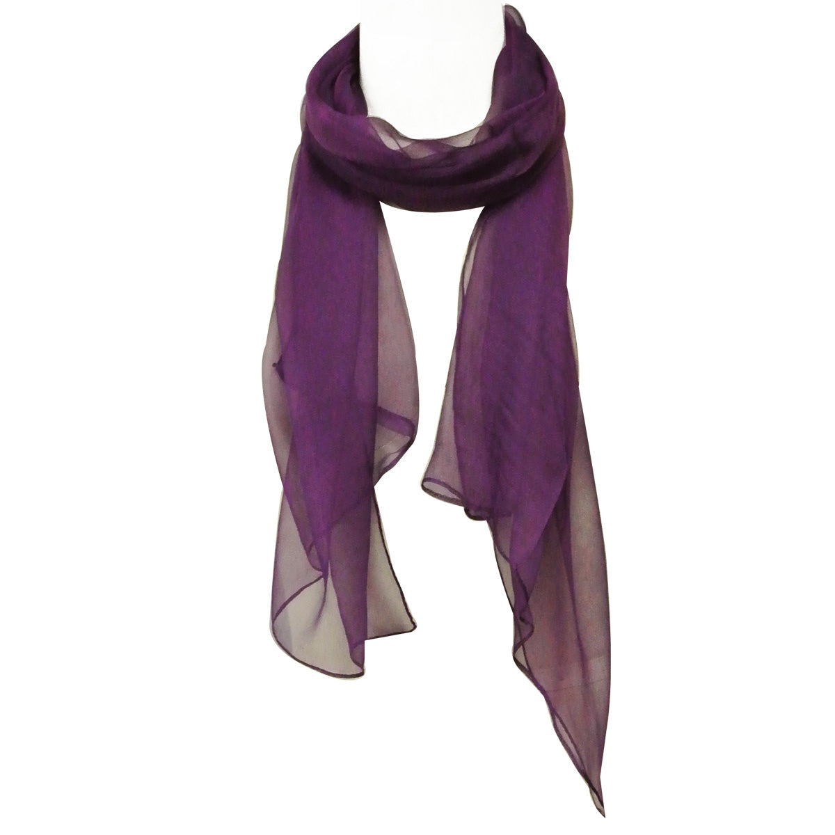 Wrapables Solid Color 100% Silk Long Scarf