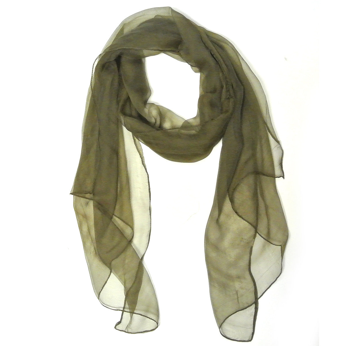 Wrapables Solid Color 100% Silk Long Scarf