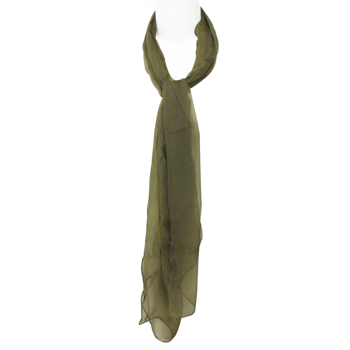 Wrapables Solid Color 100% Silk Long Scarf