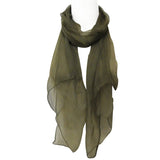 Wrapables Solid Color 100% Silk Long Scarf