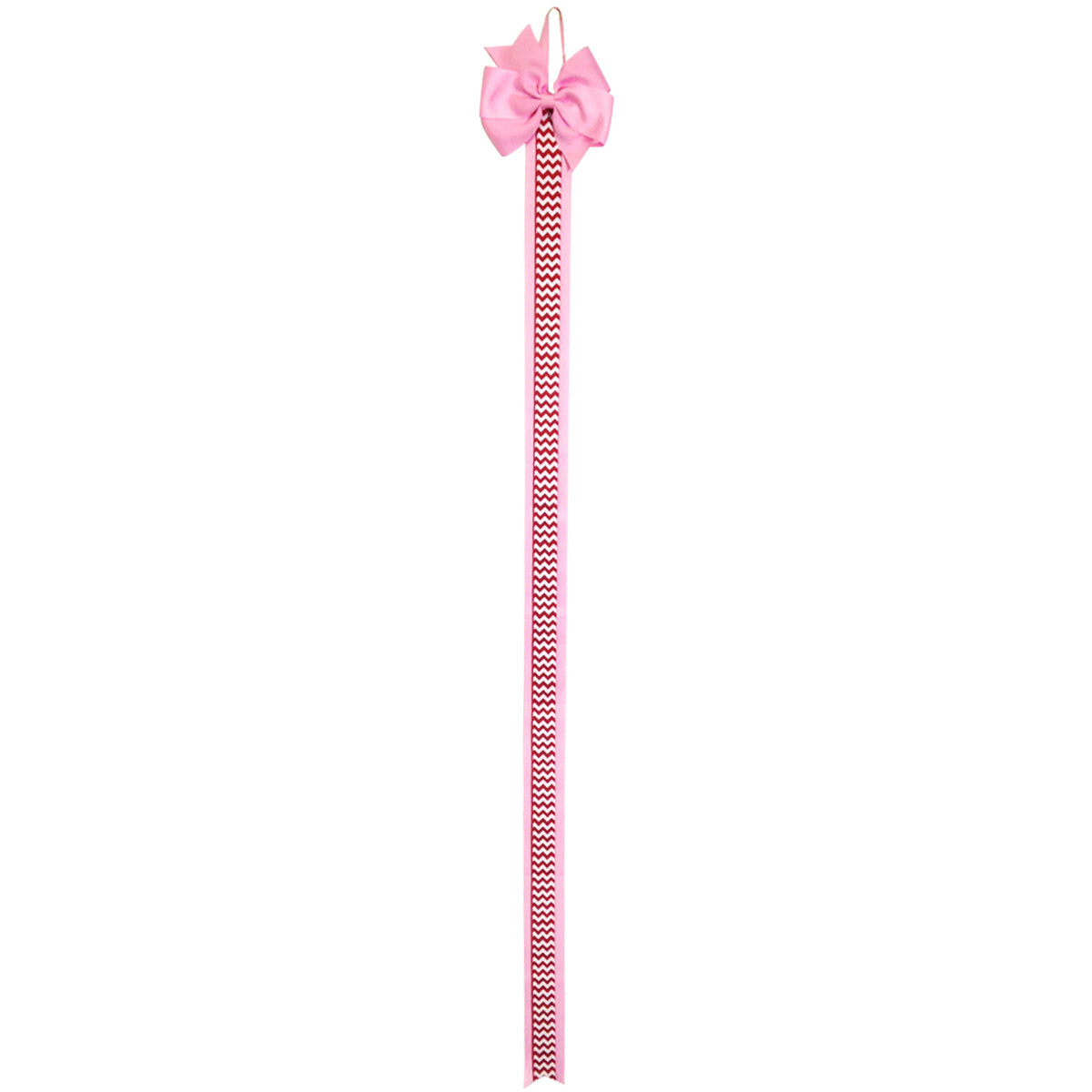 Wrapables Hair Clip and Hair Bow Holder, Pink Chevron