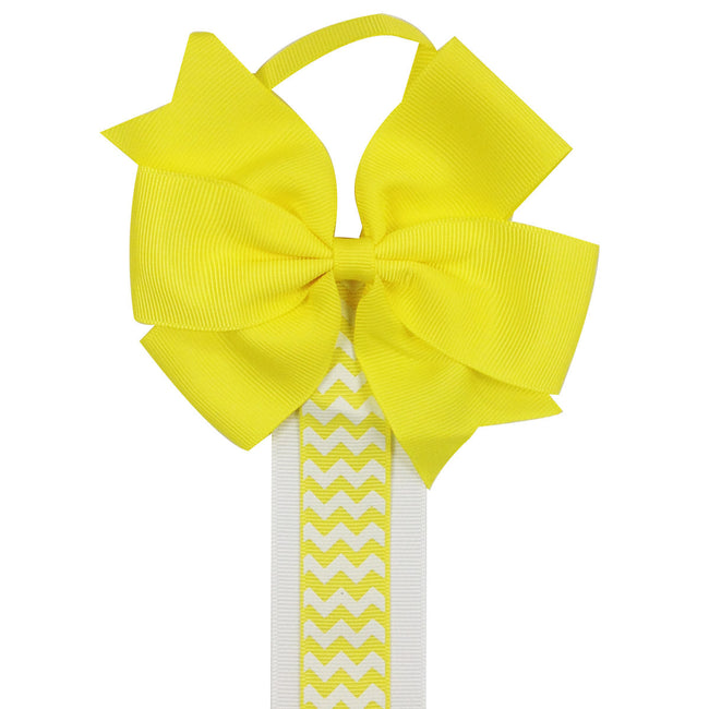 Wrapables Hair Clip and Hair Bow Holder, Yellow Chevron