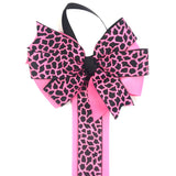 Wrapables Hair Clip and Hair Bow Holder, Hot Pink Leopard