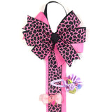 Wrapables Hair Clip and Hair Bow Holder, Hot Pink Leopard