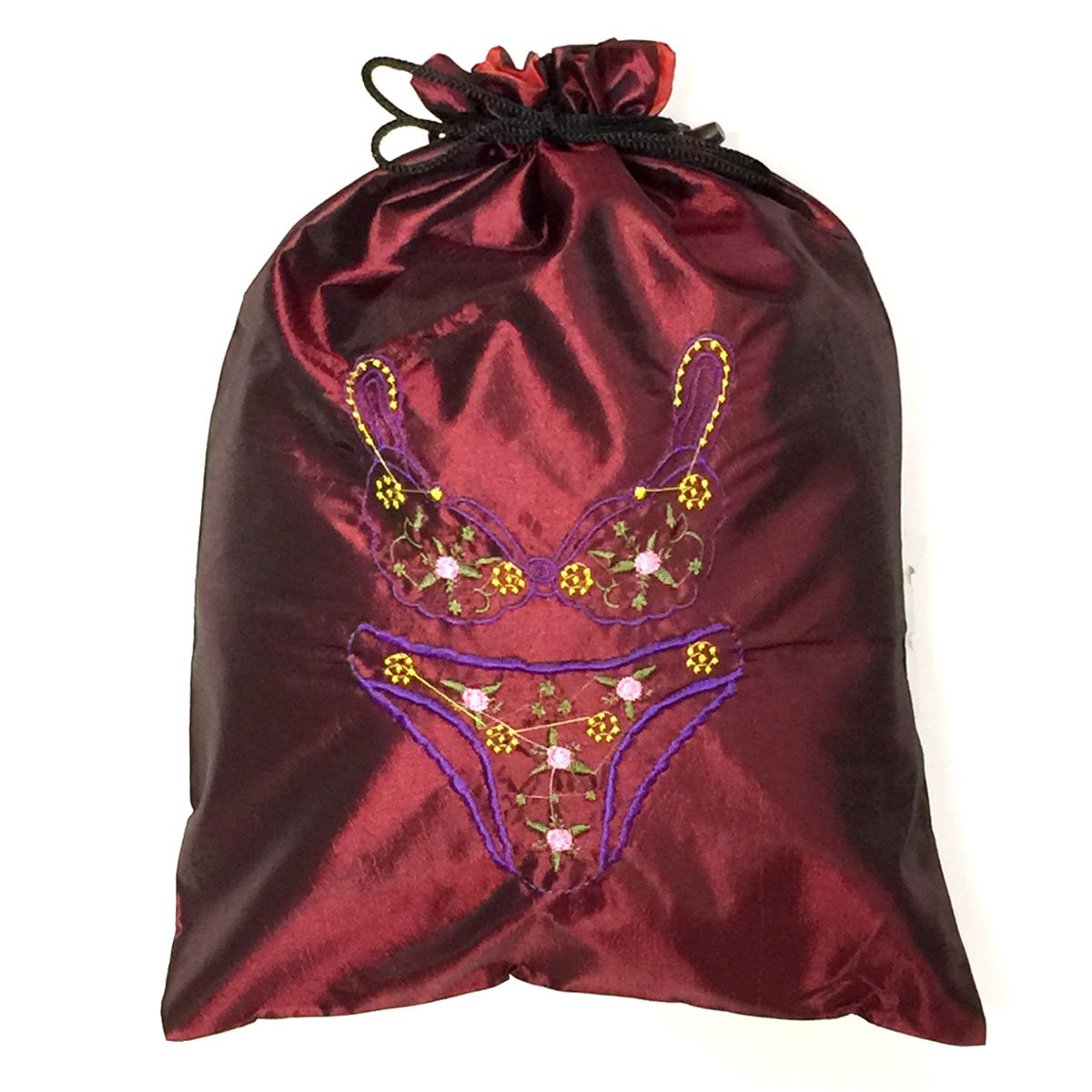 Wrapables Silk Embroidered "Bra & Panties" Lingerie Bag