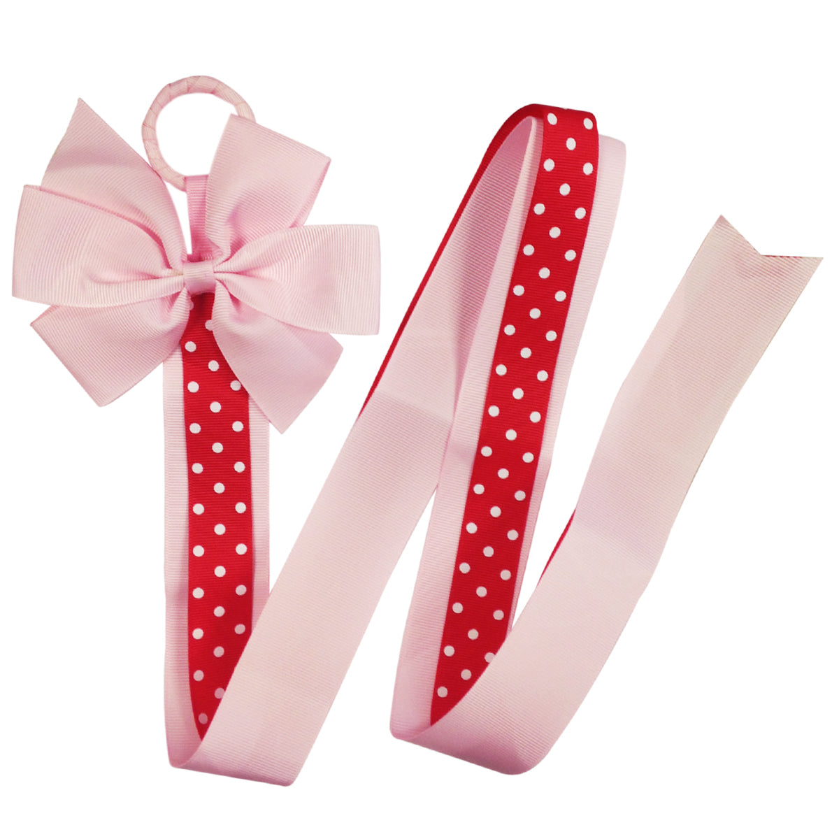 Wrapables Hair Clip and Hair Bow Holder, Pink Polka Dots