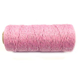 Wrapables Cotton Baker's Twine 12ply 100 Yard, Pink/Metalic Silver