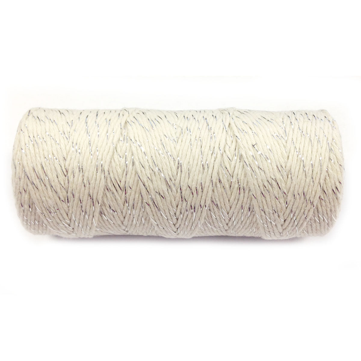 Wrapables Cotton Baker's Twine 12ply 100 Yard, Metalic Silver