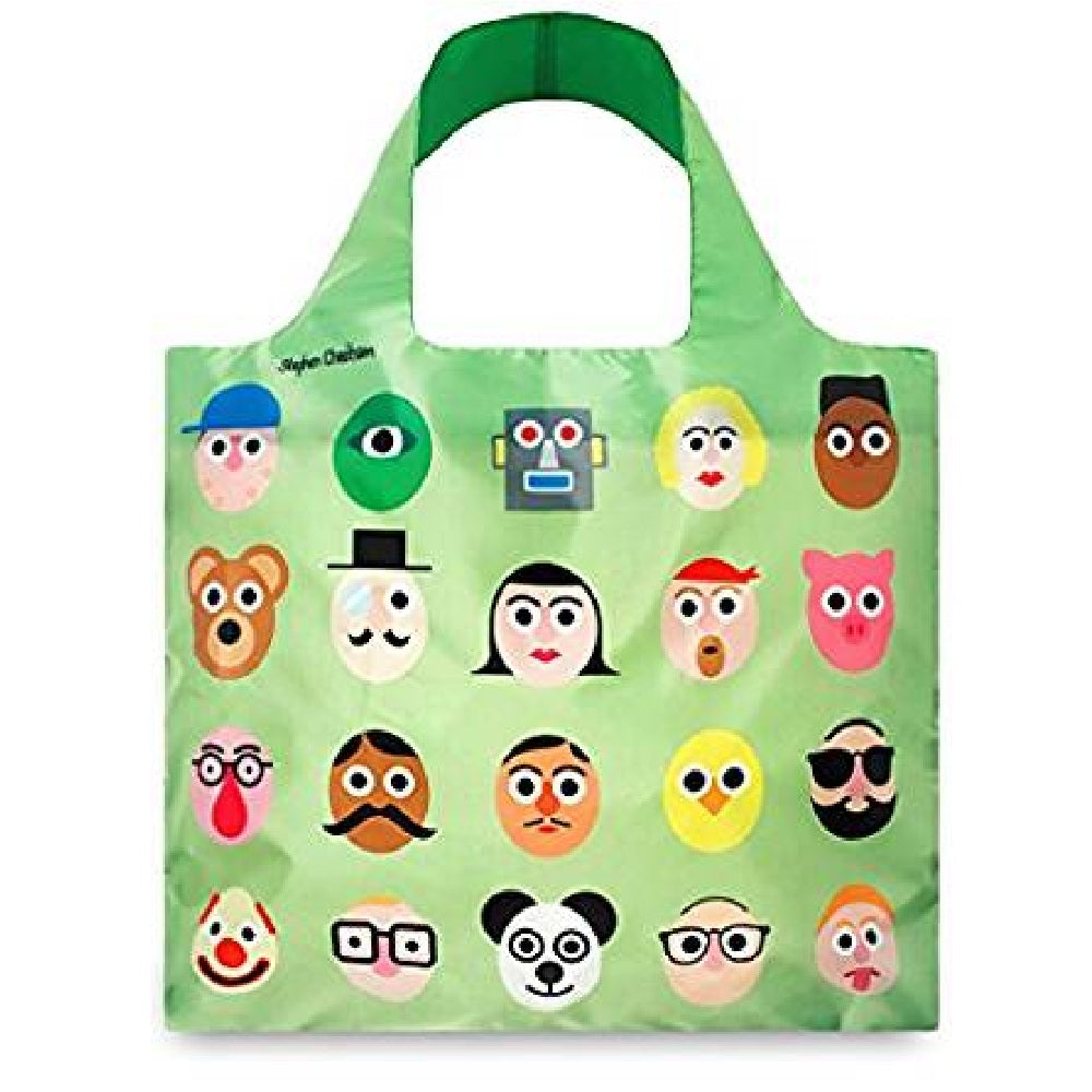 LOQI Artist Faces Reusable Shopping Bag