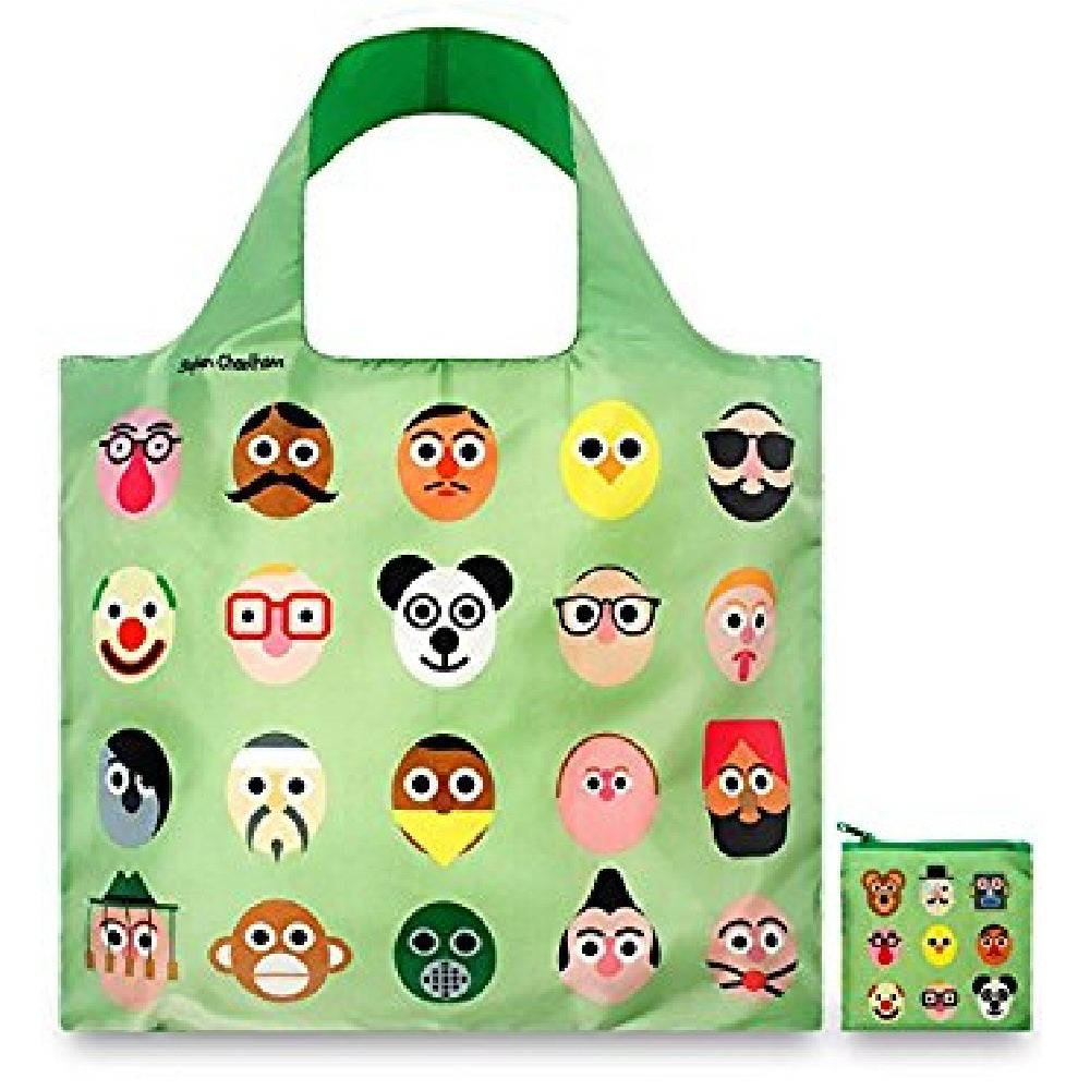 LOQI Artist Faces Reusable Shopping Bag
