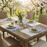 Wrapables Asian Blue Flower Placemats (Set of 4)