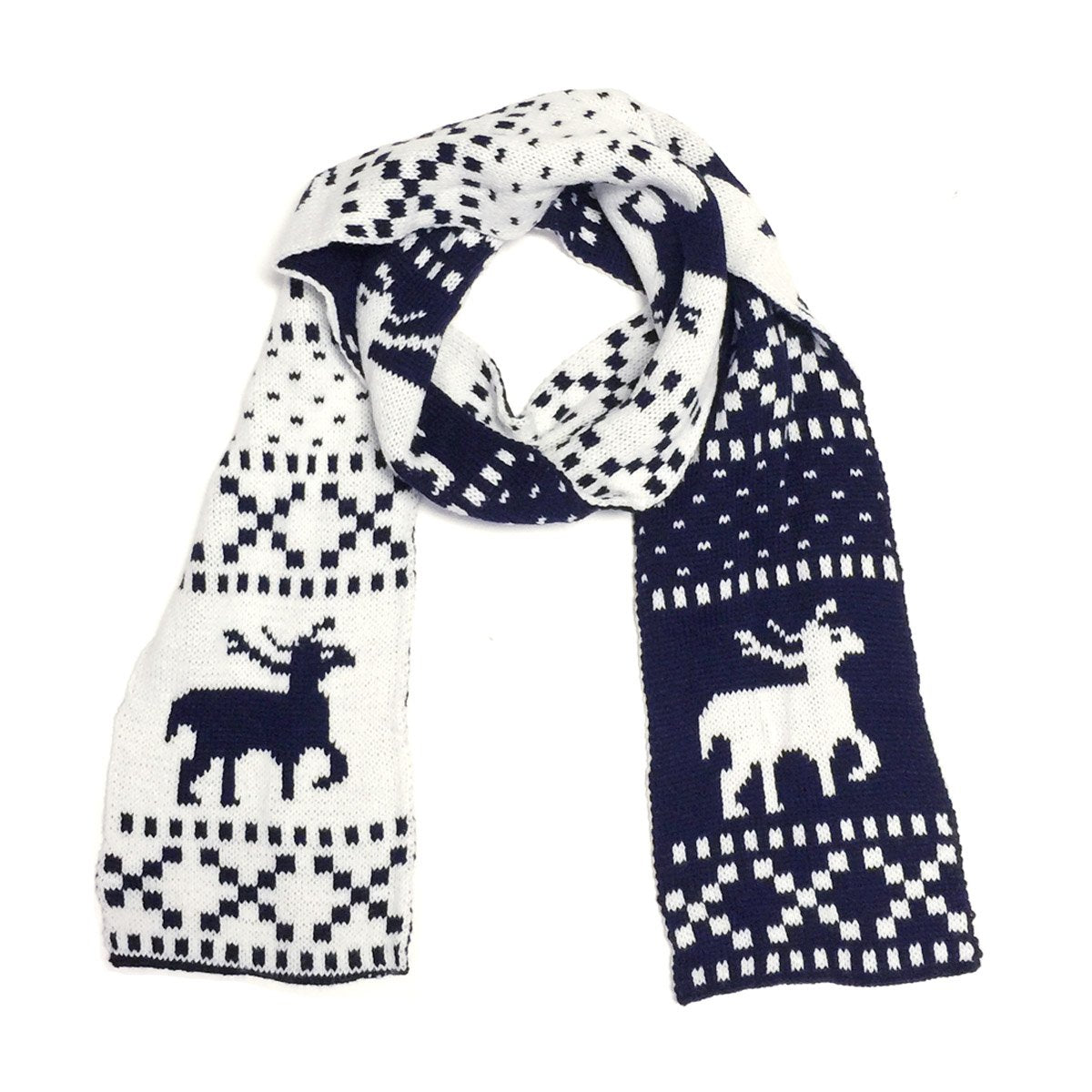 Wrapables Children??s Reindeer Hat and Scarf Set, Blue