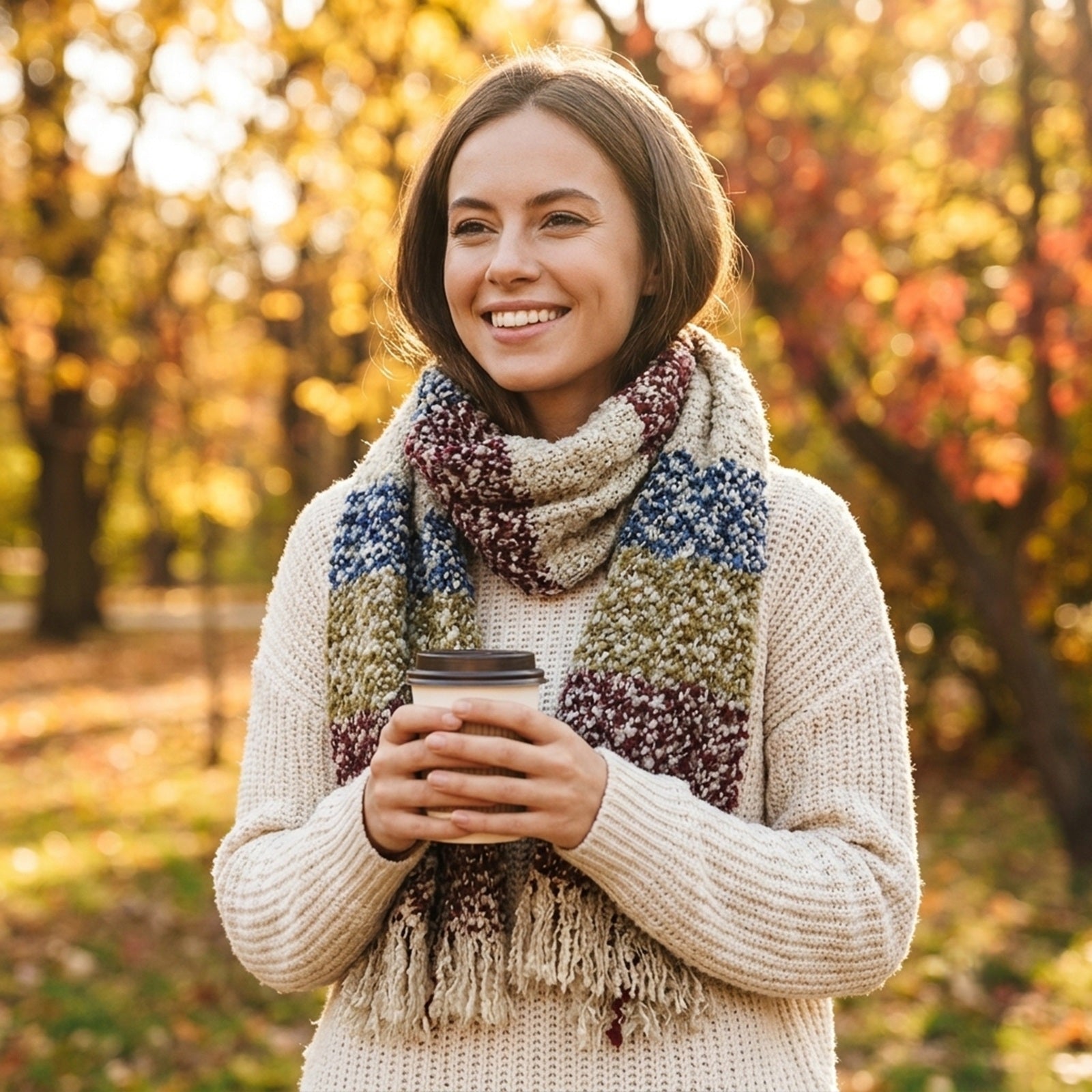 Wrapables Warm Fall and Winter Shawl Wrap Scarf with Tassels