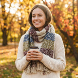 Wrapables Warm Fall and Winter Shawl Wrap Scarf with Tassels