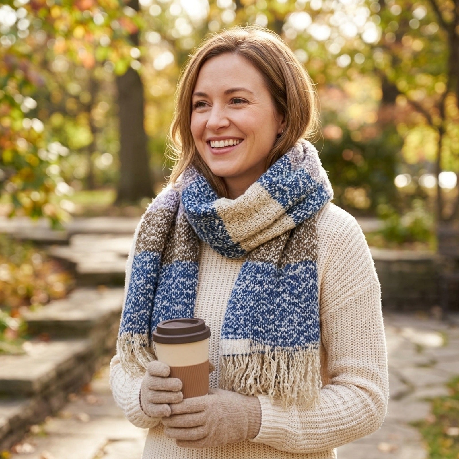 Wrapables Warm Fall and Winter Shawl Wrap Scarf with Tassels