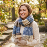 Wrapables Warm Fall and Winter Shawl Wrap Scarf with Tassels