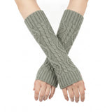 Wrapables Soft Cross-Knit Arm Warmers Fingerless Gloves