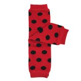 Wrapables Colorful Baby & Toddler Leg Warmers 1, Dots Red and Black