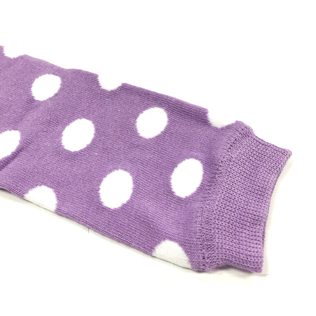 Wrapables Colorful Baby & Toddler Leg Warmers 1, Dots Lilac and White