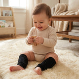 Wrapables Colorful Baby & Toddler Leg Warmers 1, Solid Black