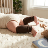 Wrapables Colorful Baby & Toddler Leg Warmers 1, Solid Brown