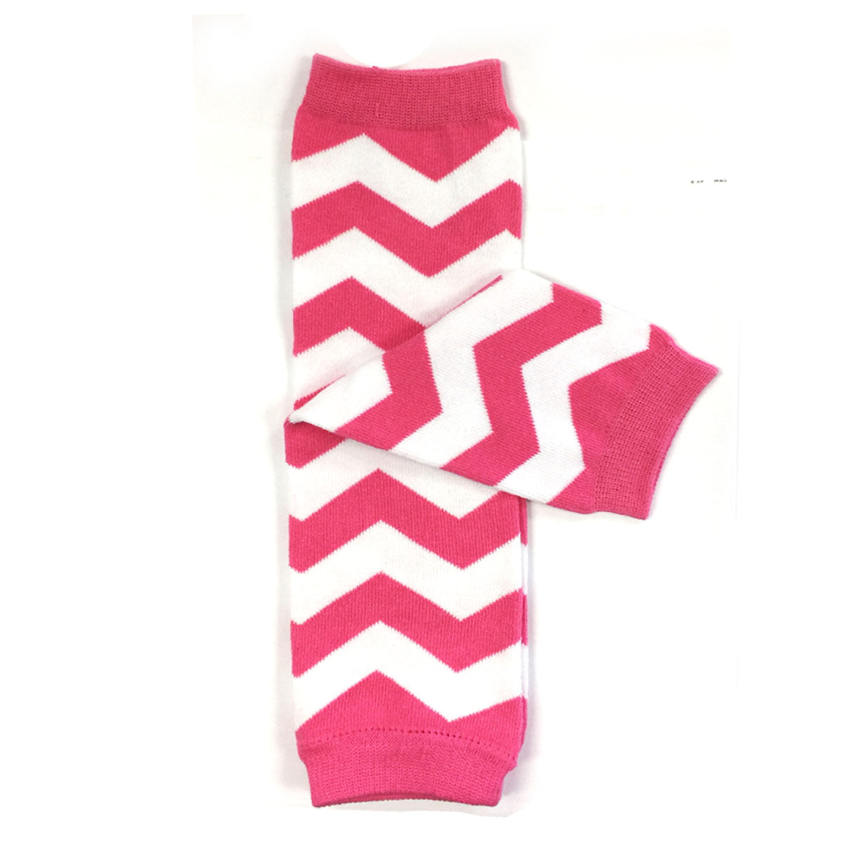 Wrapables Colorful Baby & Toddler Leg Warmers 1, Chevron Hot Pink and White