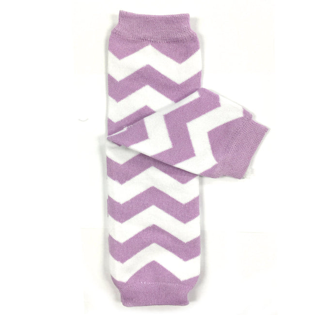 Wrapables Colorful Baby & Toddler Leg Warmers 1, Chevron Purple and Lilac