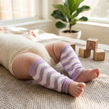 Wrapables Colorful Baby & Toddler Leg Warmers 1, Chevron Purple and Lilac