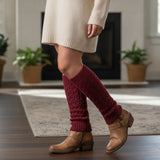 Wrapables Women's Cable Knit Leg Warmers