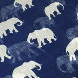 Wrapables Elephant Print Scarf Wrap, Navy