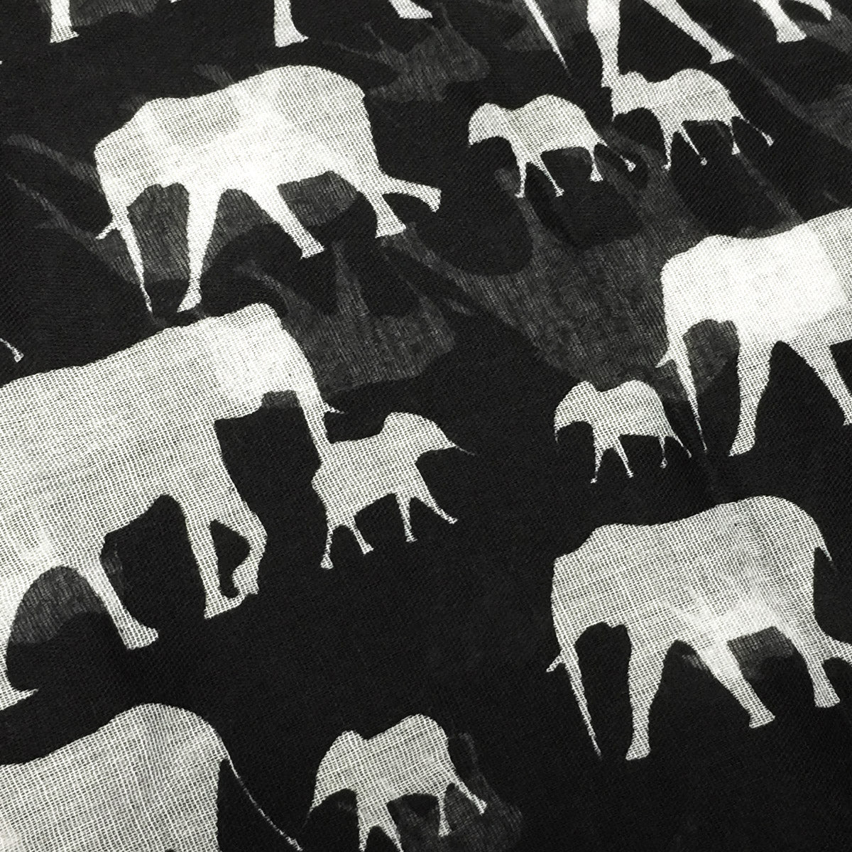 Wrapables Elephant Print Scarf Wrap, Black