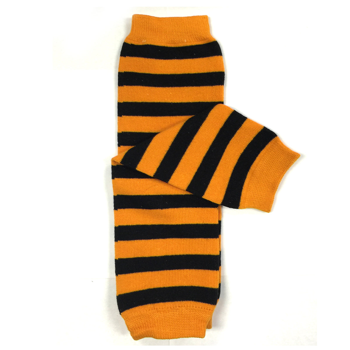 Wrapables Colorful Baby & Toddler Leg Warmers 1, Stripes Orange and Black